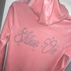 RARE Paris Hilton Tracksuits Sparkle Shine On Hoodie/Masterpiece Pants Set XS